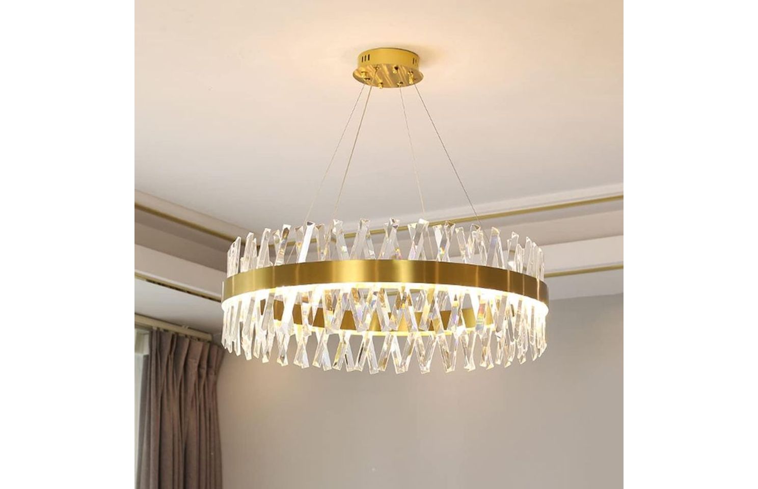 Lustre rond en cristal QS-Firefly Drum 50cm